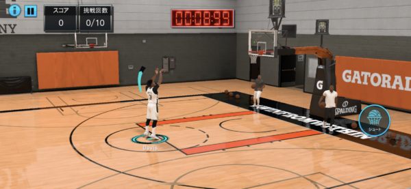 NBA 2K Mobile試合中