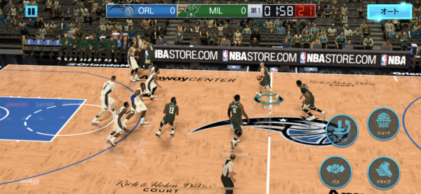 NBA 2K Mobile試合中