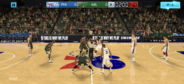 NBA 2K Mobile試合中