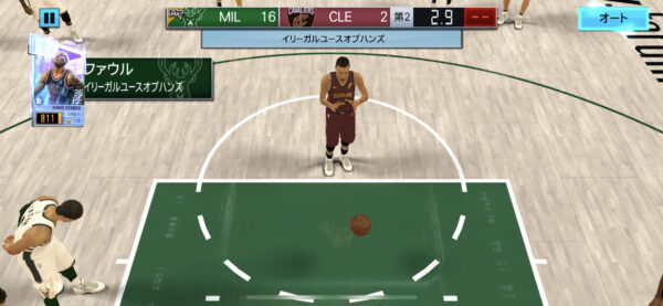 NBA 2K Mobile試合中