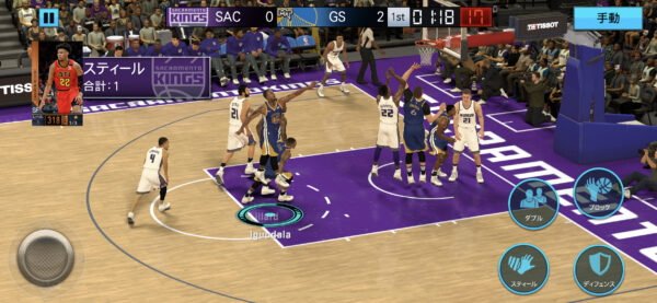 NBA 2K Mobile試合中