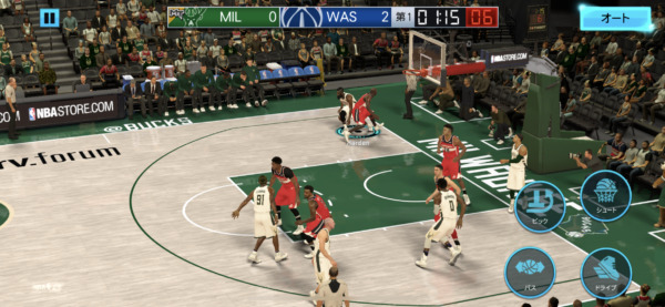 nba 2k mobile試合中