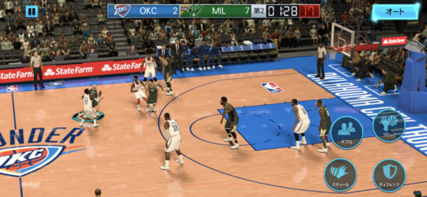 NBA 2K Mobile試合中