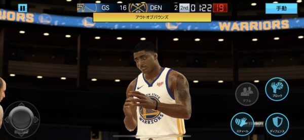 NBA 2K Mobile試合中