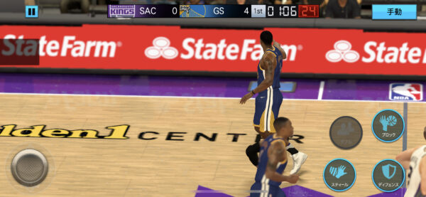 NBA 2K Mobile試合中