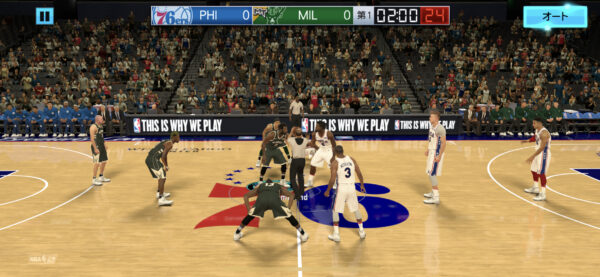 NBA 2K Mobile試合中