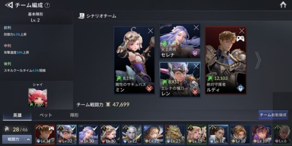 セブンナイツ2のパーティー編成①