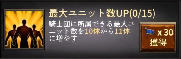 亡国の騎士団　ユニット数増加