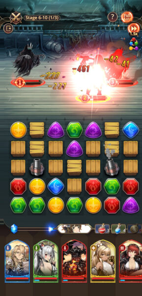 魔石騎士団 PuzzleWarのパズルバトル