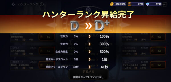 Devil Hunter Idleのハンターランク