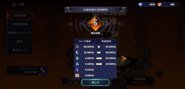 Devil Hunter Idleのガチャレベル0