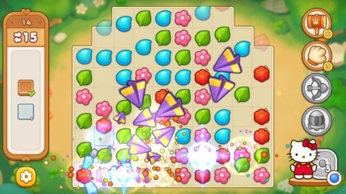 ハローキティフレンズマッチ　パズルのコツ　アイテムを沢山作る